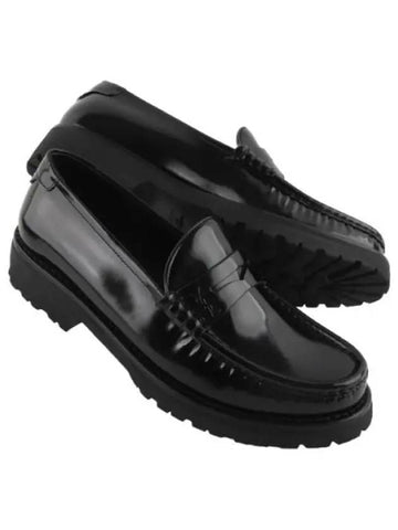 Glazed Leather Le Penny Loafers Men s Shoes - SAINT LAURENT - BALAAN 1