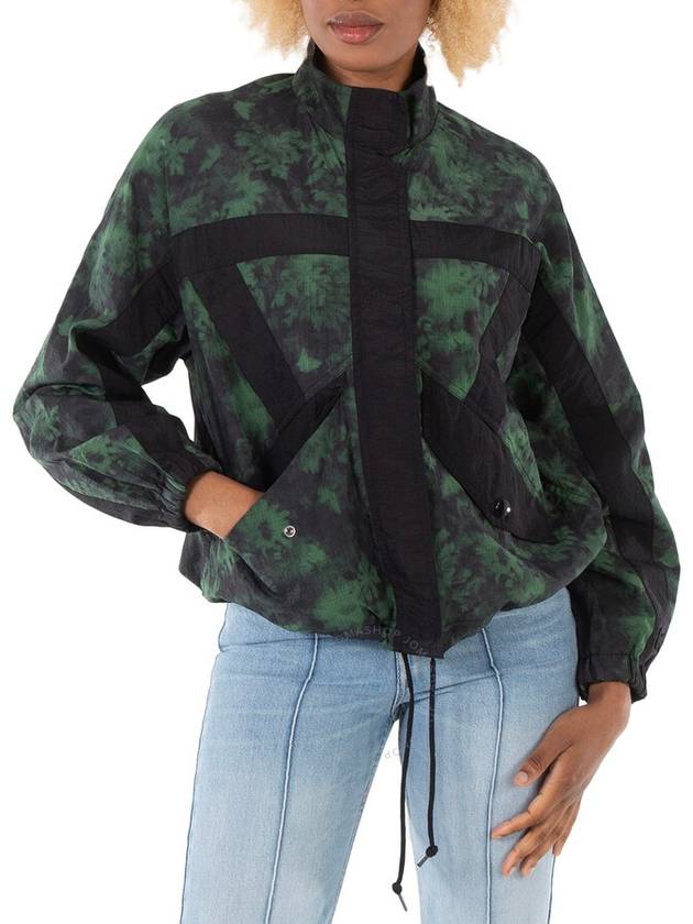 Women's Pattern Zip-up Jacket Green - KENZO - BALAAN 2