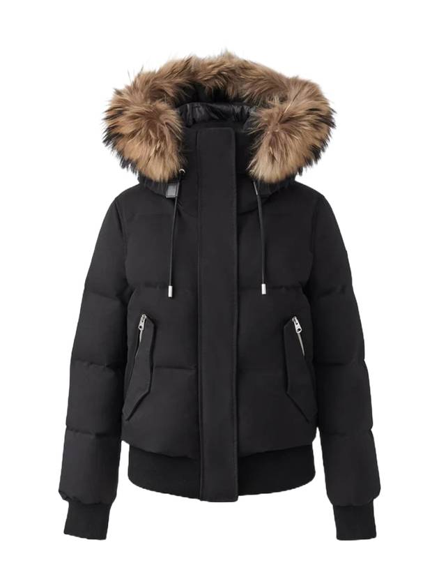 Nefi FZ Fur Down Jacket Black - MACKAGE - BALAAN 1