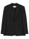 Blazer Wool Jacket Black - MARNI - BALAAN 1