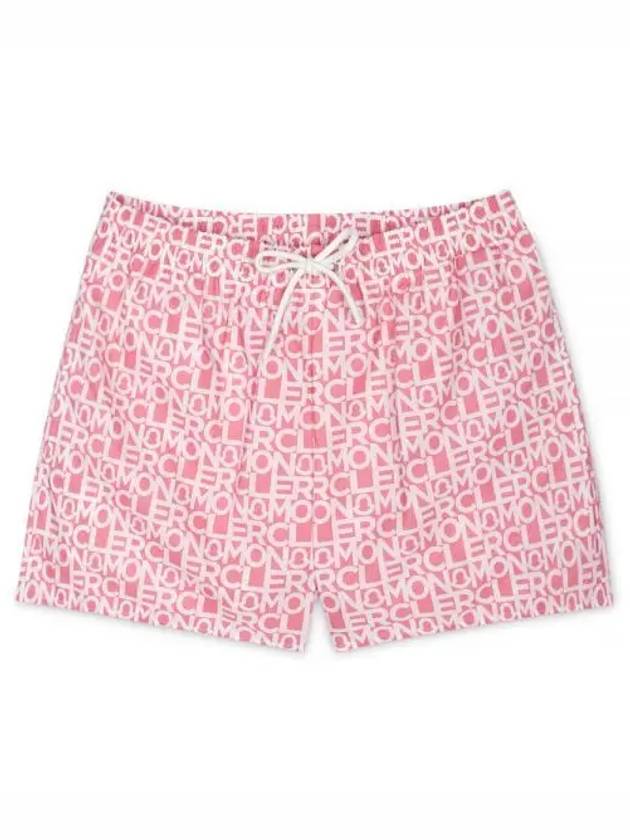 Women s Logo Print White Pink Shorts 2B00014 596S8 F40 1157175 - MONCLER - BALAAN 1