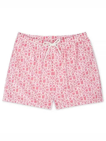 Women s Logo Print White Pink Shorts 2B00014 596S8 F40 1157175 - MONCLER - BALAAN 1