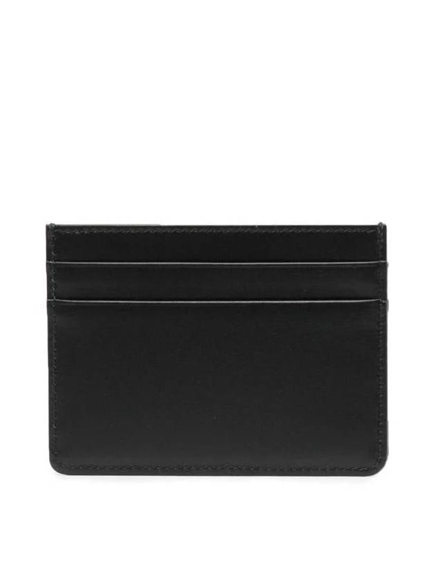 Logo Jacquard Leather Card Wallet Black - DOLCE&GABBANA - BALAAN 4