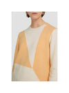 Two Tone Jacquard Wool Knit Top Orange - JIL SANDER - BALAAN 6