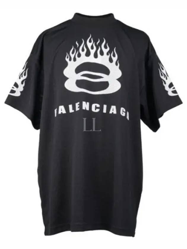 Logo print crew neck short sleeve t shirt black - BALENCIAGA - BALAAN 2