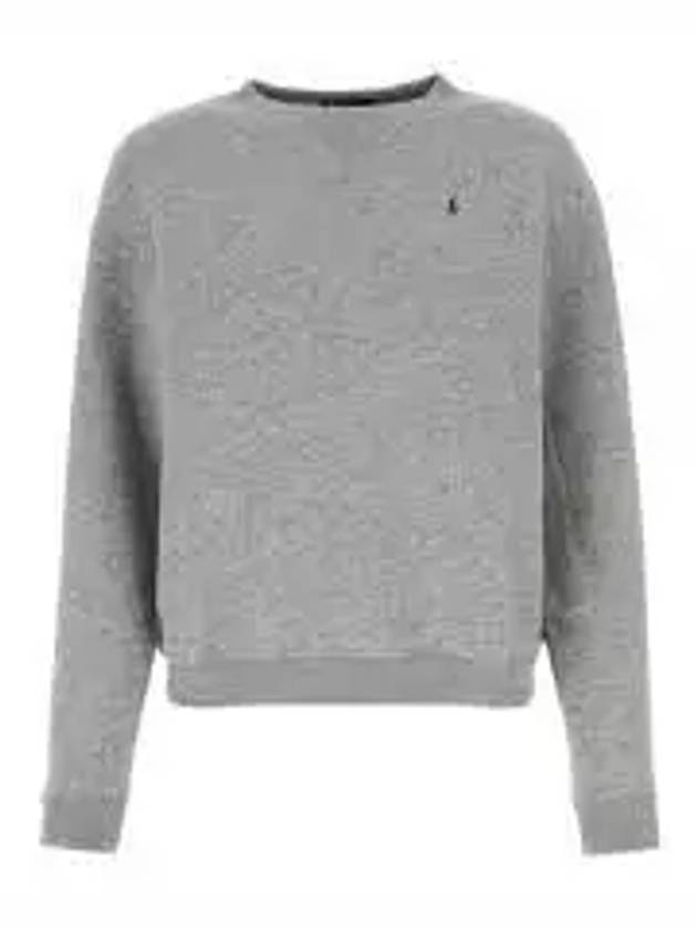 Embroidered Logo Pony Fleece Sweatshirt Grey - POLO RALPH LAUREN - BALAAN 2