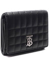 Lola Folding Small Quilted Leather Card Wallet Black Palladium - BURBERRY - BALAAN 4