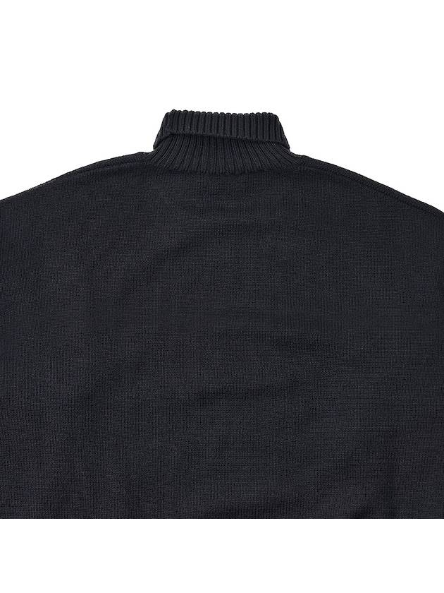 Heart Logo Knit Turtleneck Black - AMI - BALAAN 8