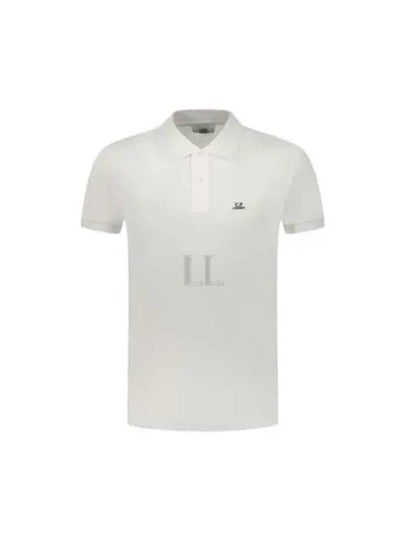 Logo Cotton Polo Shirt Ivory - CP COMPANY - BALAAN 2