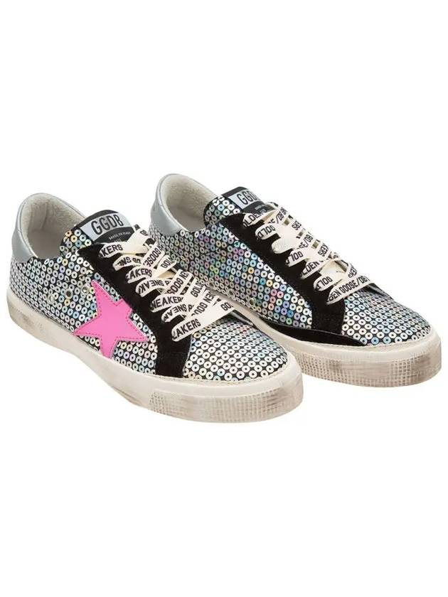 May Sequin Low Top Sneakers Silver - GOLDEN GOOSE - BALAAN 5