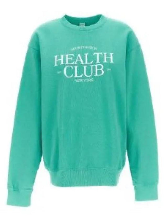 Health Club Print Cotton Sweatshirt Mint - SPORTY & RICH - BALAAN 2