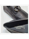 Men's V Logo Moccasin Loafer Driving Shoes Black - VALENTINO - BALAAN.