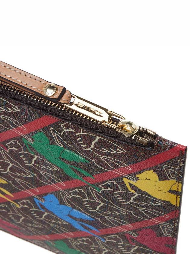 Paisley Pegasus Strap Clutch Bag Brown Blue Yellow - ETRO - BALAAN 9