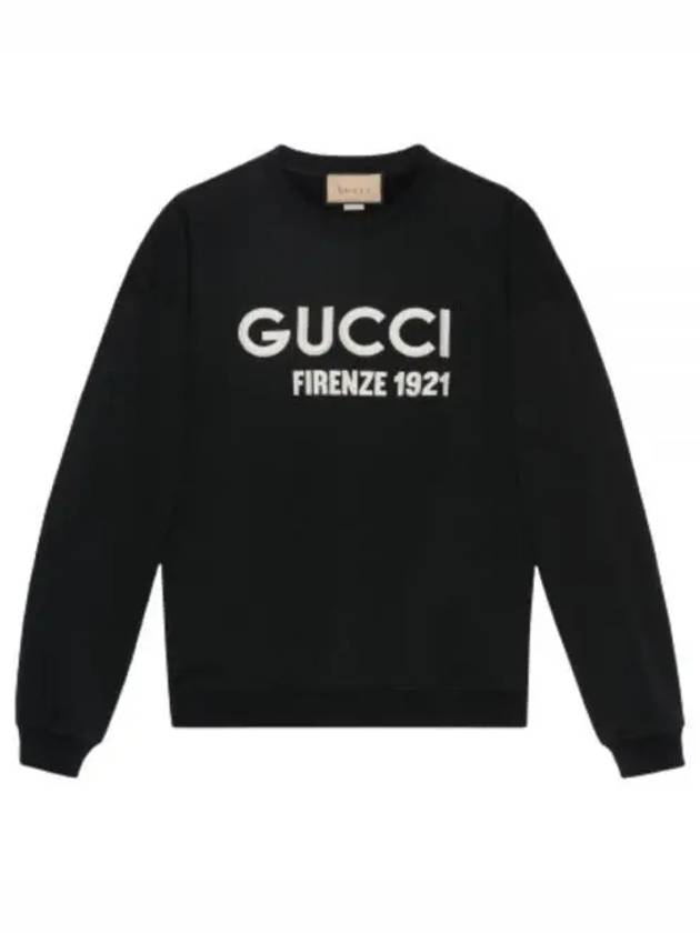 Logo Cotton Sweatshirt Black - GUCCI - BALAAN 2