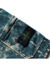 Waffen Patch Off Dye Bermuda Shorts Blue - STONE ISLAND - BALAAN 5