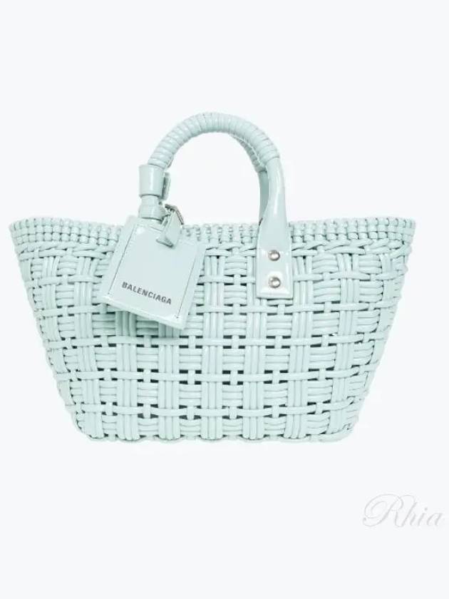 Bistro Strap Basket Two Way Tote Bag Light Blue - BALENCIAGA - BALAAN 2