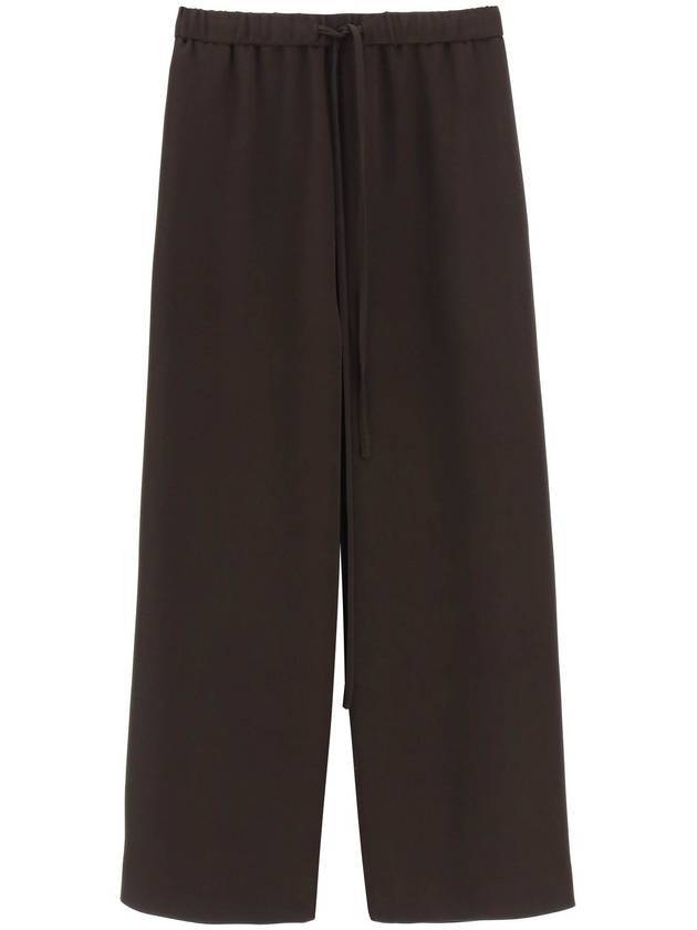 drawstring wide straight pants brown - VALENTINO - BALAAN 1