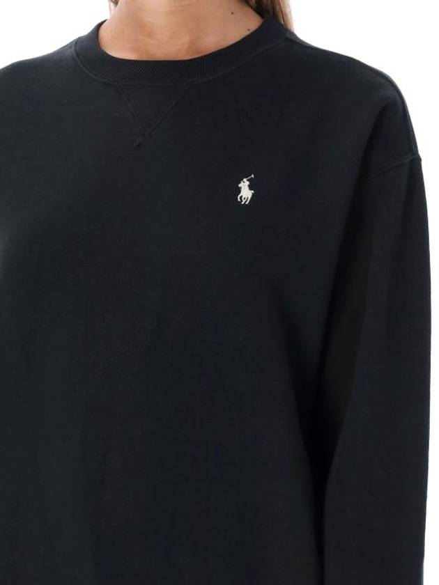 Embroidered Logo Pony Sweatshirt Black - POLO RALPH LAUREN - BALAAN 4