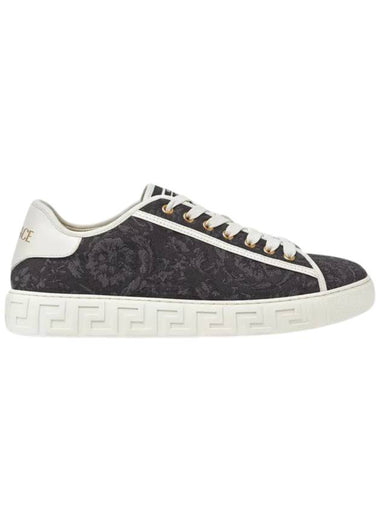 Barocco Greca Low Top Sneakers Black - VERSACE - BALAAN 1