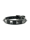 Rockstud Leather Bracelet Black - VALENTINO - BALAAN 2