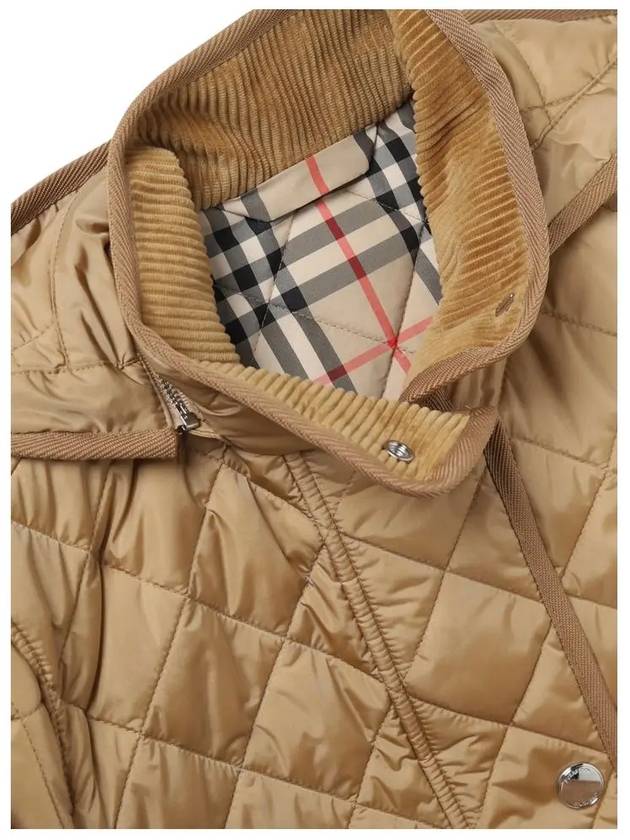 Diamond Quilted Nylon Jacket Archive Beige - BURBERRY - BALAAN 5