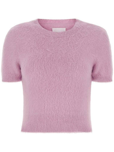 Crop Brushed Alpaca Knit Top Lilac - MAISON MARGIELA - BALAAN 1