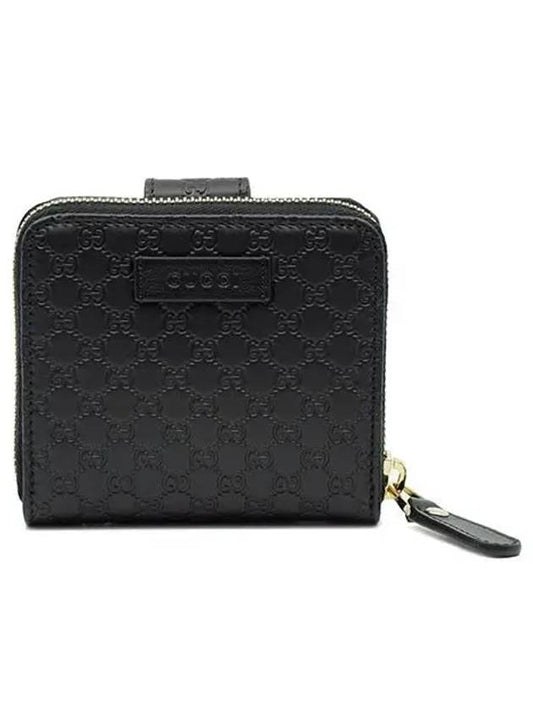 GG Micro Cima Zipper Half Wallet Black - GUCCI - BALAAN