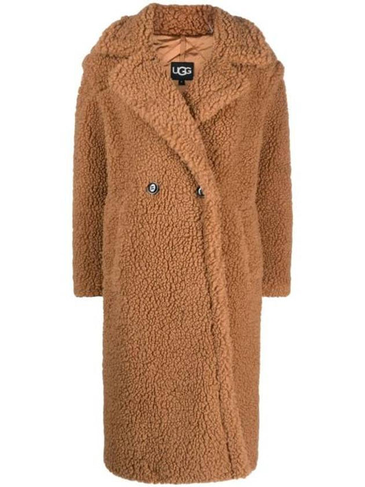 Gertrude Long Teddy Double Coat Brown - UGG - BALAAN 1