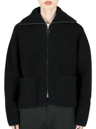 Men s high neck zip up cardigan black W243KN20520B - WOOYOUNGMI - BALAAN 1