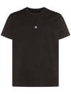 Embroidered Logo Jersey Short Sleeve T-shirt Black - GIVENCHY - BALAAN 1