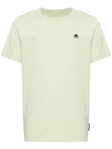 Satellite Logo Detail Crew Neck Short Sleeve T-Shirt Light Green - MOOSE KNUCKLES - BALAAN 1