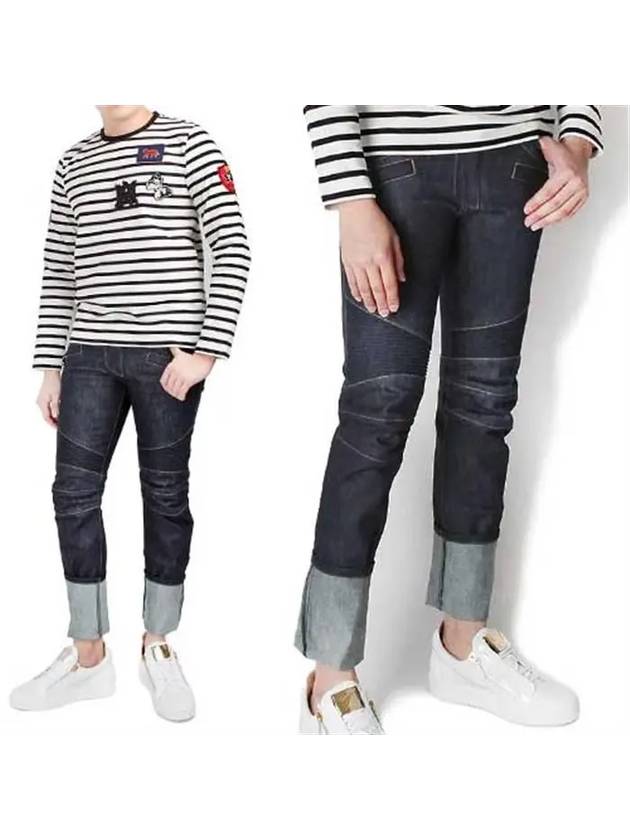 Ulsan dough coating slim biker jeans POHT551 D204 155 - BALMAIN - BALAAN 1