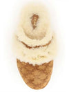 Triomphe Shearling Fur Slippers Brown - CELINE - BALAAN 6