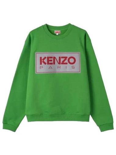 Paris Sweatshirt Grease Green - KENZO - BALAAN 1