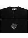 Bold Fox Head Patch Regular Cardigan Black - MAISON KITSUNE - BALAAN 6