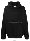 Reverse Embroidery Logo Cotton Hoodie Black - MAISON MARGIELA - BALAAN 6