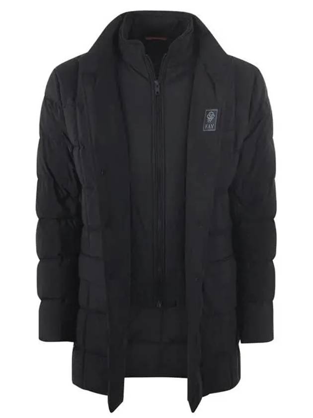 double lock down coat black - FAY - BALAAN 5