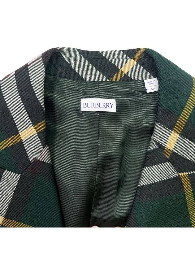 Men s Green Check Blazer Jacket - BURBERRY - BALAAN 8