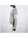 4 Bar Stripe Cotton Sweatshirt Grey - THOM BROWNE - BALAAN 4