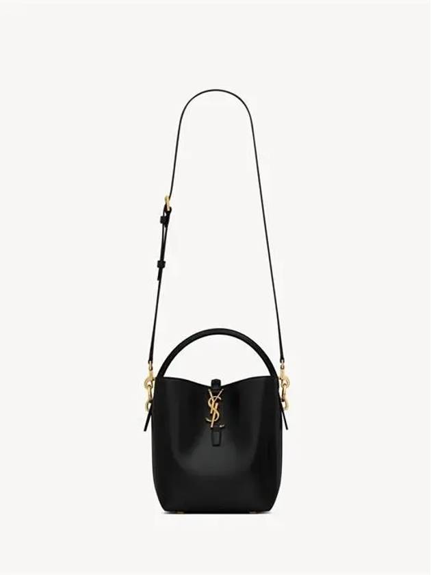 LE 37 Small Shiny Leather Shoulder Bag Black - SAINT LAURENT - BALAAN 3