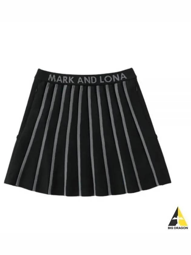 Golf Wear Women s Knit Skirt MLW 2C AE10 BLACK - MARK & LONA - BALAAN 2