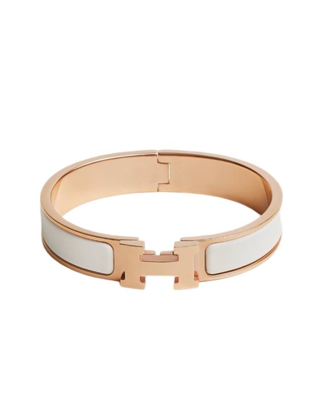 Clic H Bracelet White - HERMES - BALAAN 1