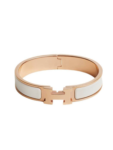 Clic H Bracelet White - HERMES - BALAAN 1