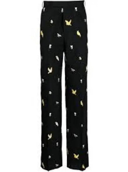Men s Buzz and Beads Embroidered Straight Pants Black Multicolor MTC413E E0319 001 1016182 - THOM BROWNE - BALAAN 1
