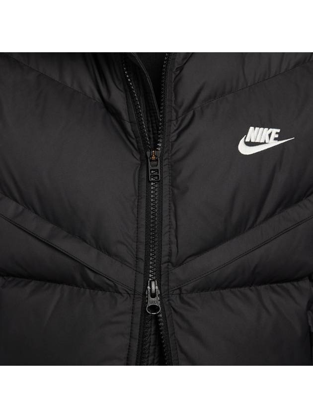 Embroidered Logo Padded Vest Black - NIKE - BALAAN 6