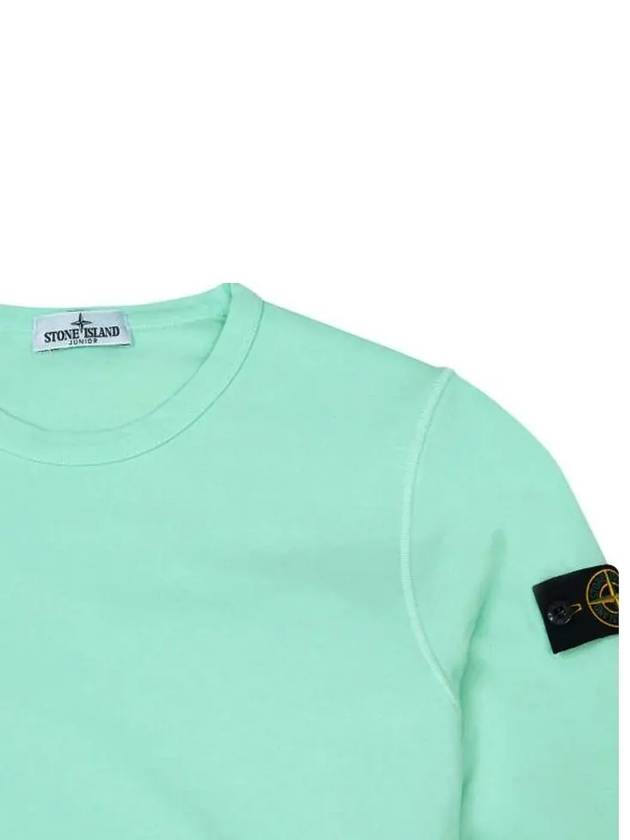 Kids Garment Dyed Logo Wappen Patch Sweatshirt Green - STONE ISLAND - BALAAN 5