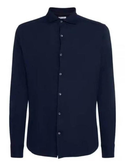 Andrew Cashmere Silk Long Sleeve Shirt Navy - LORO PIANA - BALAAN 2