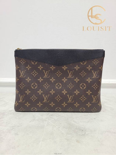 Used luxury goods Lewis It Black monogram daily pouch clutch bag - LOUIS VUITTON - BALAAN 1