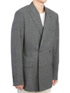 Double Brested Wool Jacket Grey - DIOR - BALAAN 4