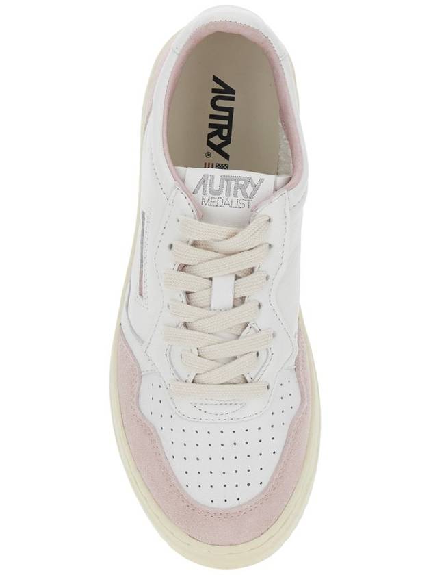 'Medalist' White Low Top Sneakers With Logo Detail In Leather And Suede Woman - AUTRY - BALAAN 4